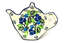 Ceramika Artystyczna Polish Pottery Tea Bag Holder - Blue Berries 