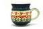 Ceramika Artystyczna Polish Pottery Mug - 11 oz. Bubble - Peach Spring Daisy