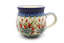 Ceramika Artystyczna Polish Pottery Mug - 15 oz. Bubble - Crimson Bells