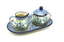 Ceramika Artystyczna Polish Pottery Cream & Sugar Set - Blue Bells