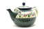 Ceramika Artystyczna Polish Pottery Teapot - 1 3/4 qt. - Burgundy Berry Green