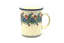 Ceramika Artystyczna Polish Pottery Mug - Big Straight Sided - Garden Party