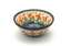 Ceramika Artystyczna Polish Pottery Bowl - Small Nesting (5 1/2") - Peach Spring Daisy