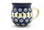 Ceramika Artystyczna Polish Pottery Mug - 11 oz. Bubble - Peacock