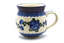Ceramika Artystyczna Polish Pottery Mug - 11 oz. Bubble - Blue Poppy