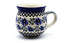 Ceramika Artystyczna Polish Pottery Mug - 11 oz. Bubble - Blue Chicory