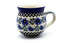 Ceramika Artystyczna Polish Pottery Mug - 15 oz. Bubble - Blue Chicory