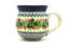 Ceramika Artystyczna Polish Pottery Mug - 11 oz. Bubble - Holly  Berry
