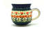 Ceramika Artystyczna Polish Pottery Mug - 15 oz. Bubble - Peach Spring Daisy