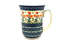 Ceramika Artystyczna Polish Pottery Mug - 16 oz. Bistro - Peach Spring Daisy 