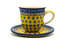 Ceramika Artystyczna Polish Pottery 8 oz. Cup & Saucer - Sunburst