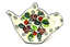Ceramika Artystyczna Polish Pottery Tea Bag Holder - Burgundy Berry Green