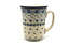 Ceramika Artystyczna Polish Pottery Mug - 16 oz. Bistro - Silver Lace  