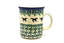 Ceramika Artystyczna Polish Pottery Mug - Big Straight Sided - Dark Horse