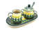 Ceramika Artystyczna Polish Pottery Cream & Sugar Set with Sugar Spoon - Daffodil