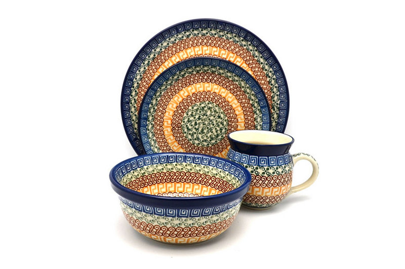 Polish Pottery 4-pc. Place Setting with Standard Bowl - Autumn
