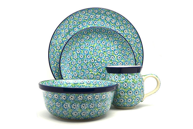 Polish Pottery 4-pc. Place Setting with Standard Bowl - Key Lime