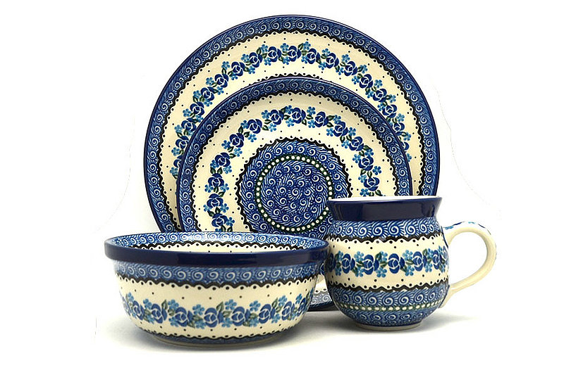 Ceramika Artystyczna Polish Pottery 4-pc. Place Setting with Standard Bowl - Twilight S25-0882a (Ceramika Artystyczna)
