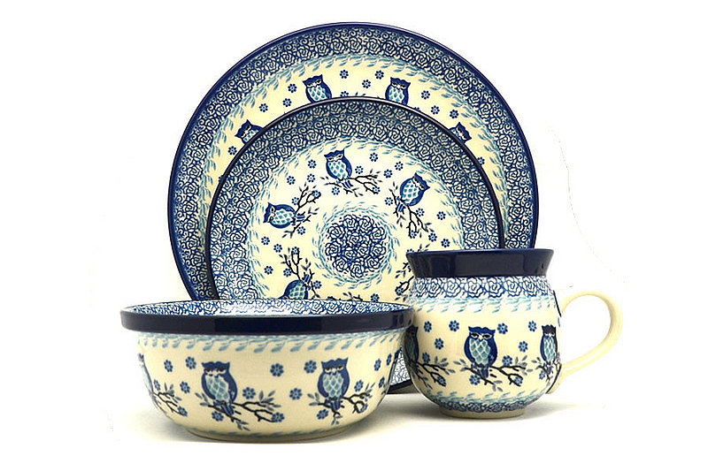 Ceramika Artystyczna Polish Pottery 4-pc. Place Setting with Standard Bowl - Unikat Signature - U5055 S25-U5055 (Ceramika Artystyczna)