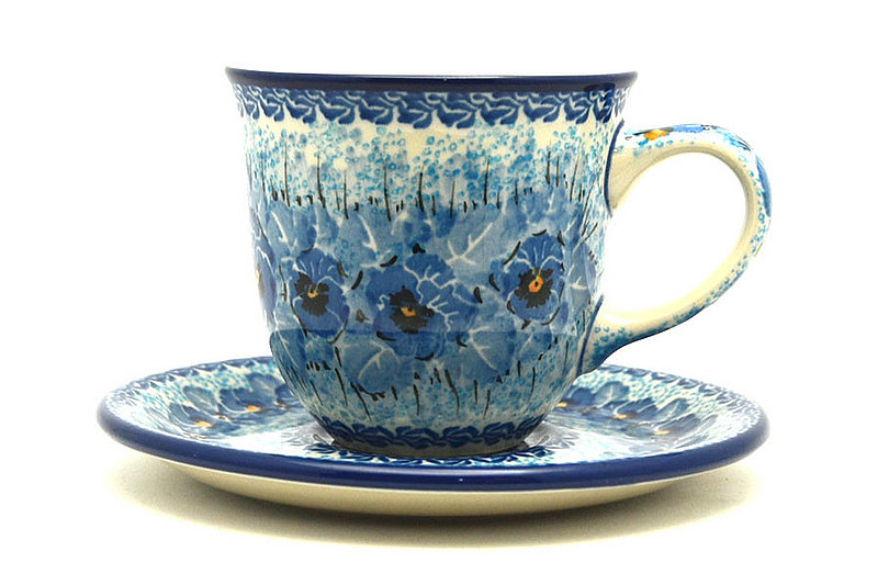 Ceramika Artystyczna Polish Pottery 8 oz. Cup & Saucer - Unikat Signature - U3639 B66-U3639 (Ceramika Artystyczna)