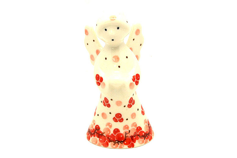 Ceramika Artystyczna Polish Pottery Angel Figurine - Small - Pink Peppercorn C66-2387a (Ceramika Artystyczna)