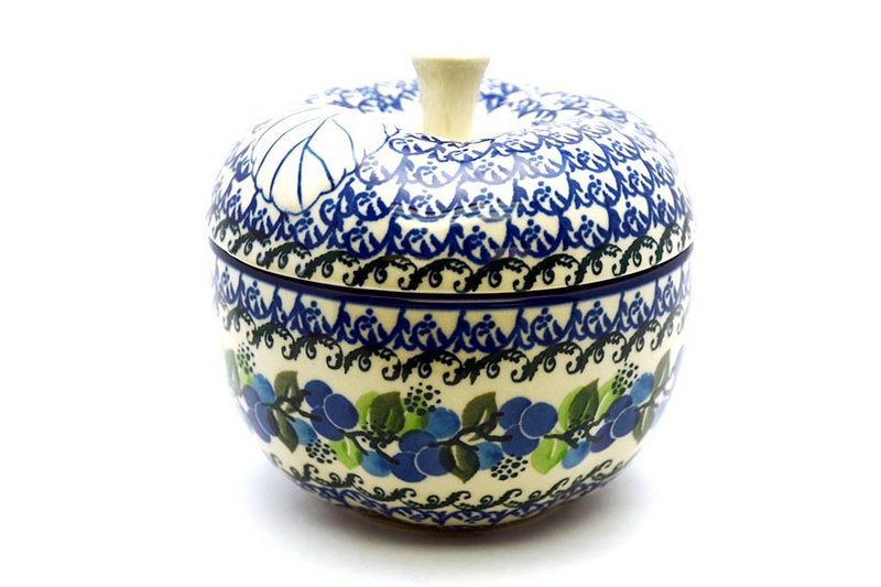 Ceramika Artystyczna Polish Pottery Apple Baker - Blue Berries 034-1416a (Ceramika Artystyczna)