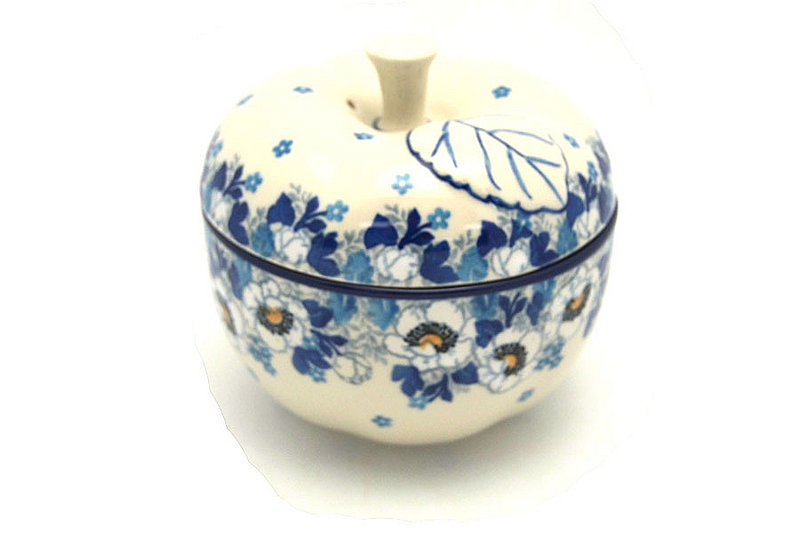 Ceramika Artystyczna Polish Pottery Apple Baker - White Poppy 034-2222a (Ceramika Artystyczna)