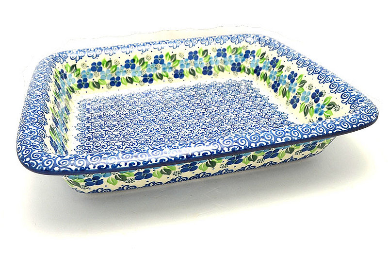 Ceramika Artystyczna Polish Pottery Baker - Lasagna - Blue Phlox 854-1417a (Ceramika Artystyczna)