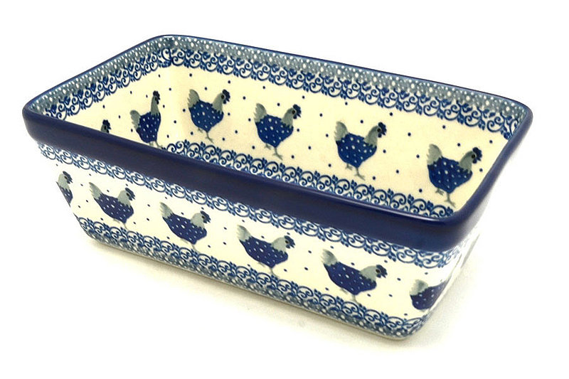 Ceramika Artystyczna Polish Pottery Baker - Loaf Dish - Blue Hen 603-2597a (Ceramika Artystyczna)