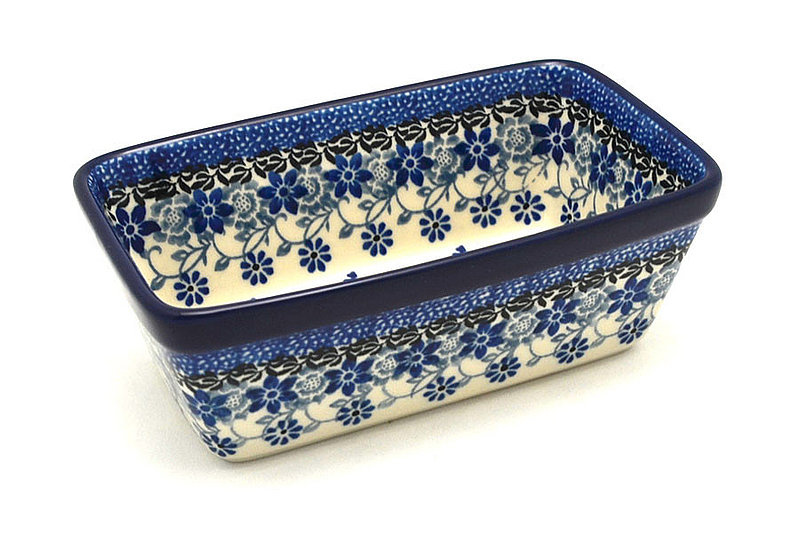 Ceramika Artystyczna Polish Pottery Baker - Mini Loaf Pan - Silver Lace 238-2158a (Ceramika Artystyczna)