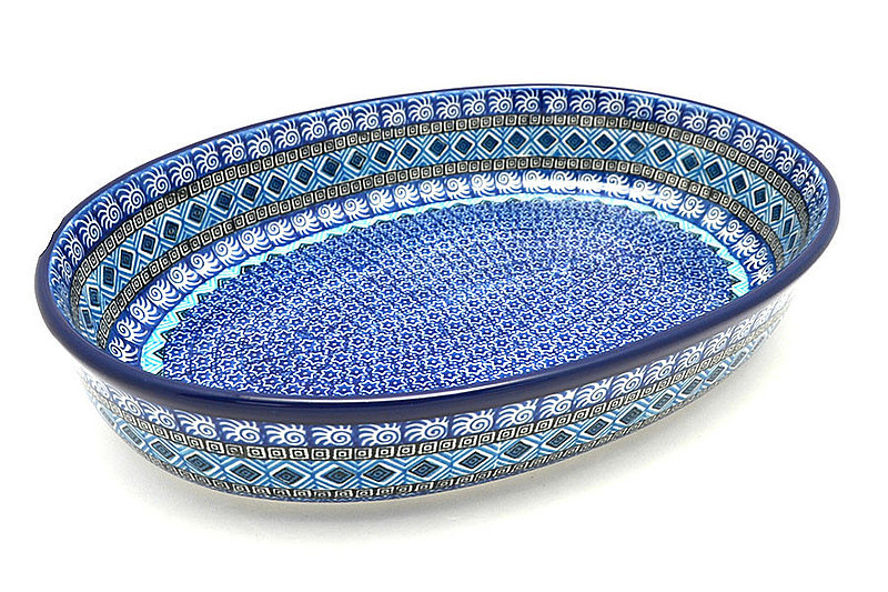 Ceramika Artystyczna Polish Pottery Baker - Oval - Extra Large - Aztec Sky 296-1917a (Ceramika Artystyczna)