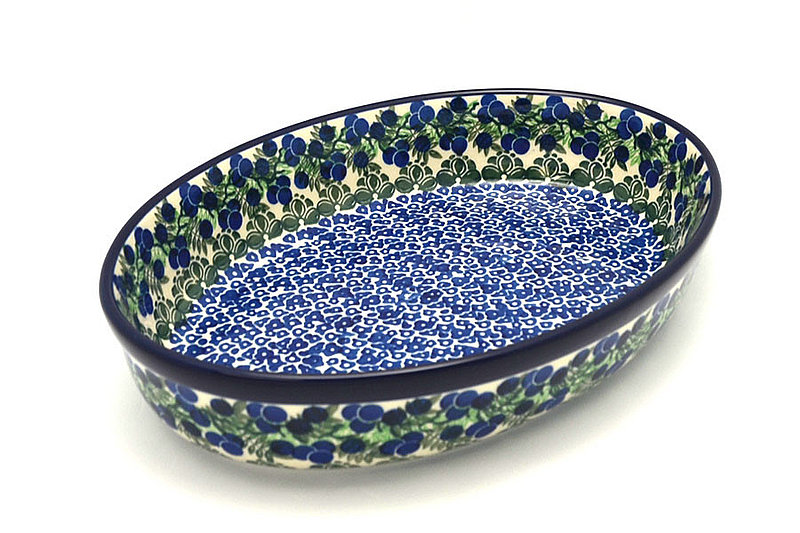 Ceramika Artystyczna Polish Pottery Baker - Oval - Large - Huckleberry 297-1413a (Ceramika Artystyczna)
