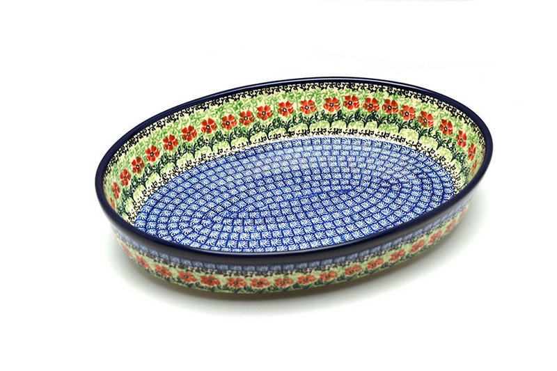 Ceramika Artystyczna Polish Pottery Baker - Oval - Large - Maraschino 297-1916a (Ceramika Artystyczna)