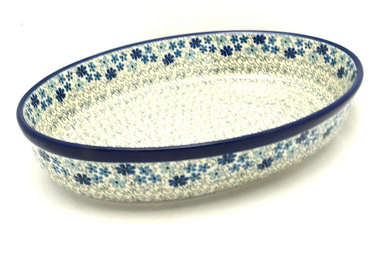 Ceramika Artystyczna Polish Pottery Baker - Oval - Large - Sea Blossom 297-2612a (Ceramika Artystyczna)