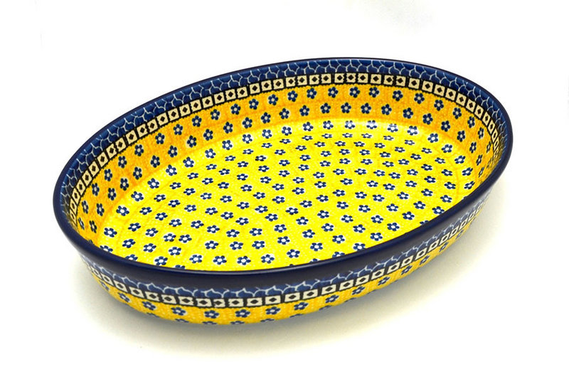 Ceramika Artystyczna Polish Pottery Baker - Oval - Large - Sunburst 297-859a (Ceramika Artystyczna)