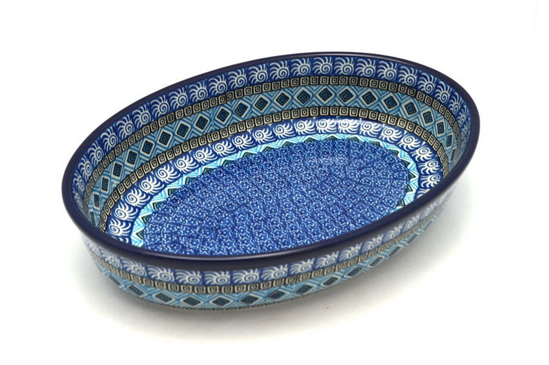 Ceramika Artystyczna Polish Pottery Baker - Oval - Medium - Aztec Sky 298-1917a (Ceramika Artystyczna)