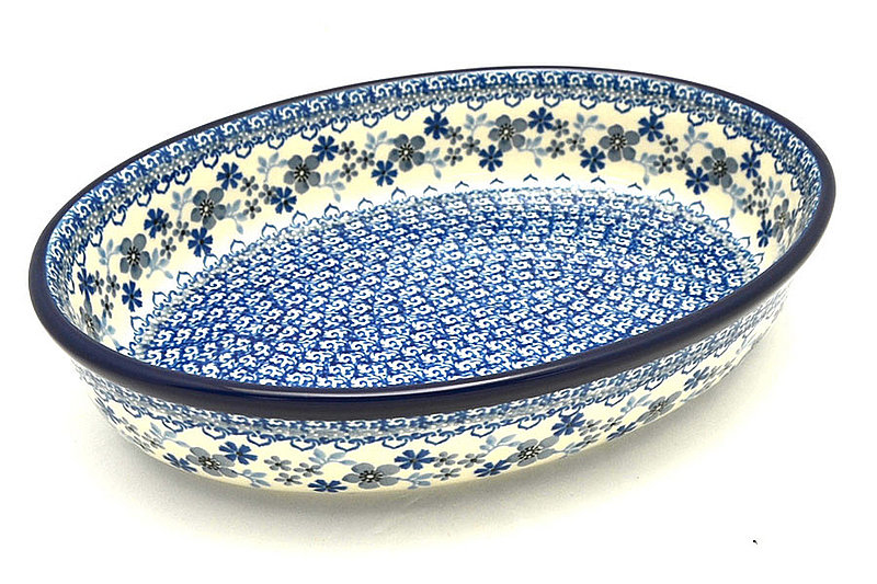 Ceramika Artystyczna Polish Pottery Baker - Oval - Medium - Blue Horizon 298-2333a (Ceramika Artystyczna)