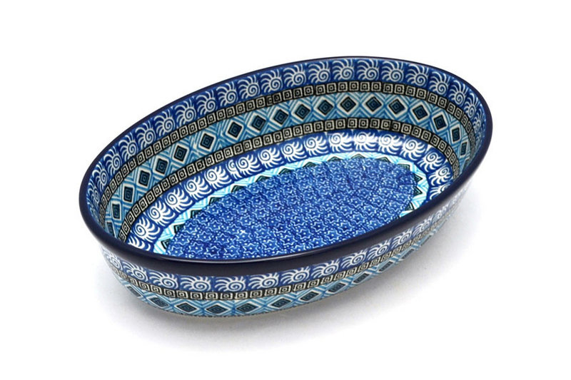 Ceramika Artystyczna Polish Pottery Baker - Oval - Small - Aztec Sky 299-1917a (Ceramika Artystyczna)