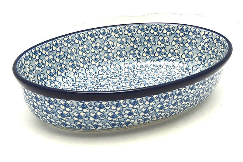 Ceramika Artystyczna Polish Pottery Baker - Oval - Small - Daisy Flurry 299-2176a (Ceramika Artystyczna)