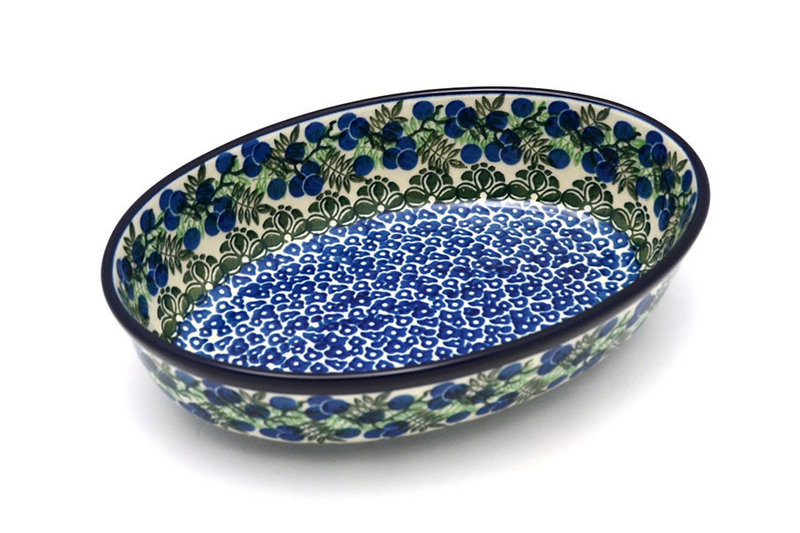 Ceramika Artystyczna Polish Pottery Baker - Oval - Small - Huckleberry 299-1413a (Ceramika Artystyczna)
