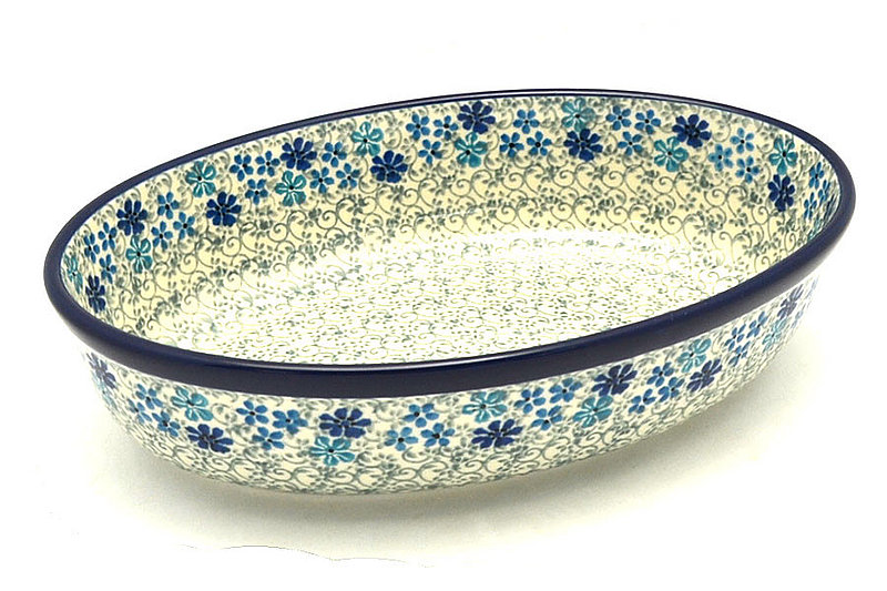 Ceramika Artystyczna Polish Pottery Baker - Oval - Small - Sea Blossom 299-2612a (Ceramika Artystyczna)