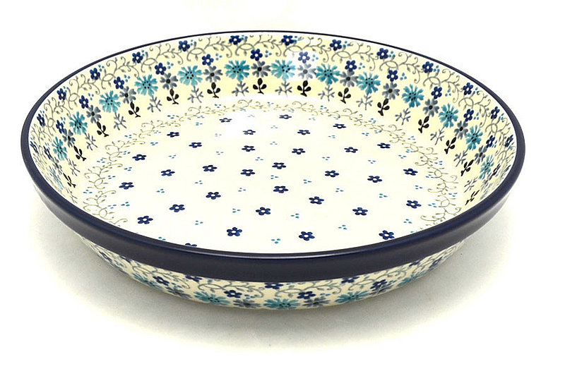 Ceramika Artystyczna Polish Pottery Baker - Pie Dish - Bachelor Button 230-2641a (Ceramika Artystyczna)