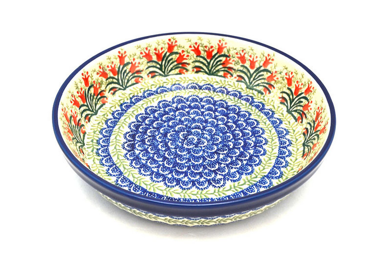 Ceramika Artystyczna Polish Pottery Baker - Pie Dish - Crimson Bells 230-1437a (Ceramika Artystyczna)