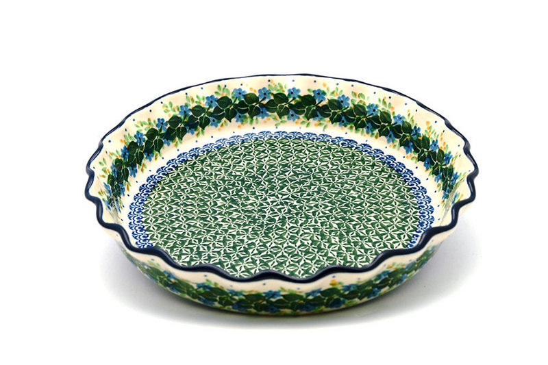 Ceramika Artystyczna Polish Pottery Baker - Pie Dish - Fluted - Ivy Trail 636-1898a (Ceramika Artystyczna)