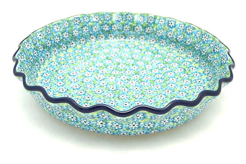 Ceramika Artystyczna Polish Pottery Baker - Pie Dish - Fluted - Key Lime 636-2252a (Ceramika Artystyczna)