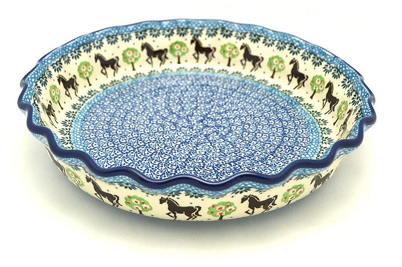 Ceramika Artystyczna Polish Pottery Baker - Pie Dish - Fluted - Mackintosh 636-2256a (Ceramika Artystyczna)