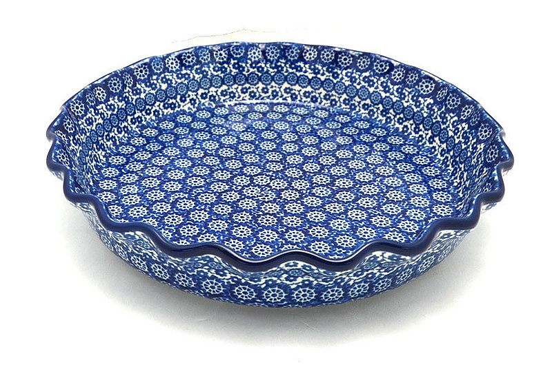 Ceramika Artystyczna Polish Pottery Baker - Pie Dish - Fluted - Midnight 636-2615a (Ceramika Artystyczna)