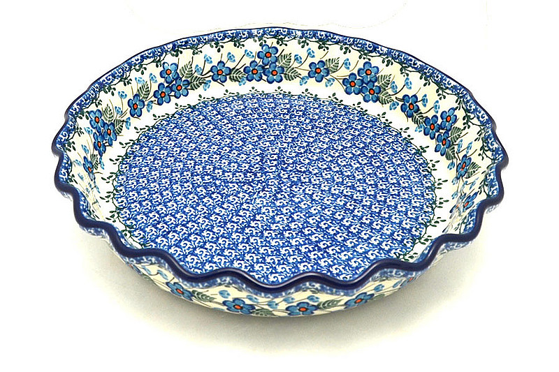 Ceramika Artystyczna Polish Pottery Baker - Pie Dish - Fluted - Parisian Posies 636-2272a (Ceramika Artystyczna)