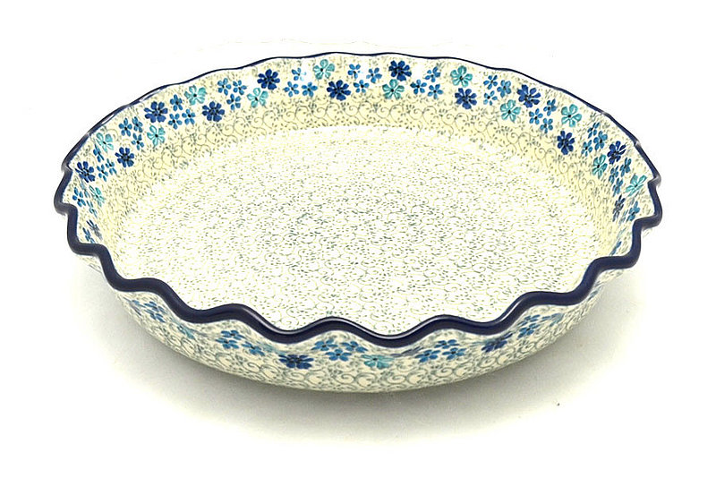 Ceramika Artystyczna Polish Pottery Baker - Pie Dish - Fluted - Sea Blossom 636-2612a (Ceramika Artystyczna)