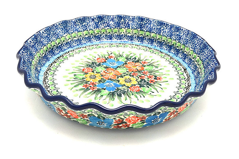Polish Pottery Baker Pie Dish Fluted Unikat Signature U3347 636U3347